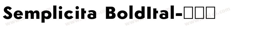 Semplicita BoldItal字体转换